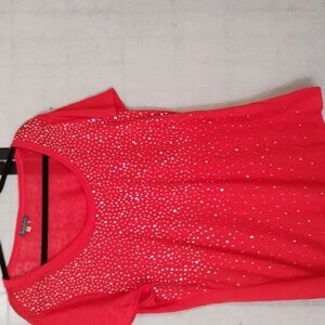 Essentials Red embellished T - Shirt. Size XL-excellent condition Never been wor